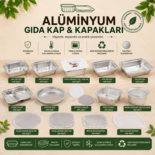 Alüminyum Gıda Kap & Kapakları