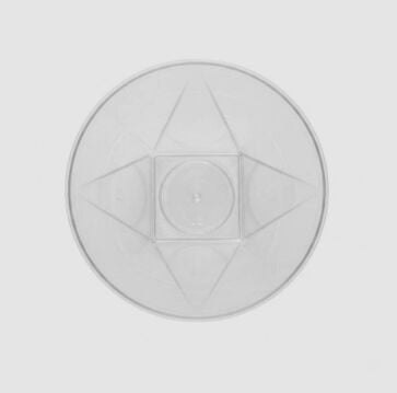 ​10 oz Kristal Desenli Kare Tabanlı Şeffaf Plastik Bardak