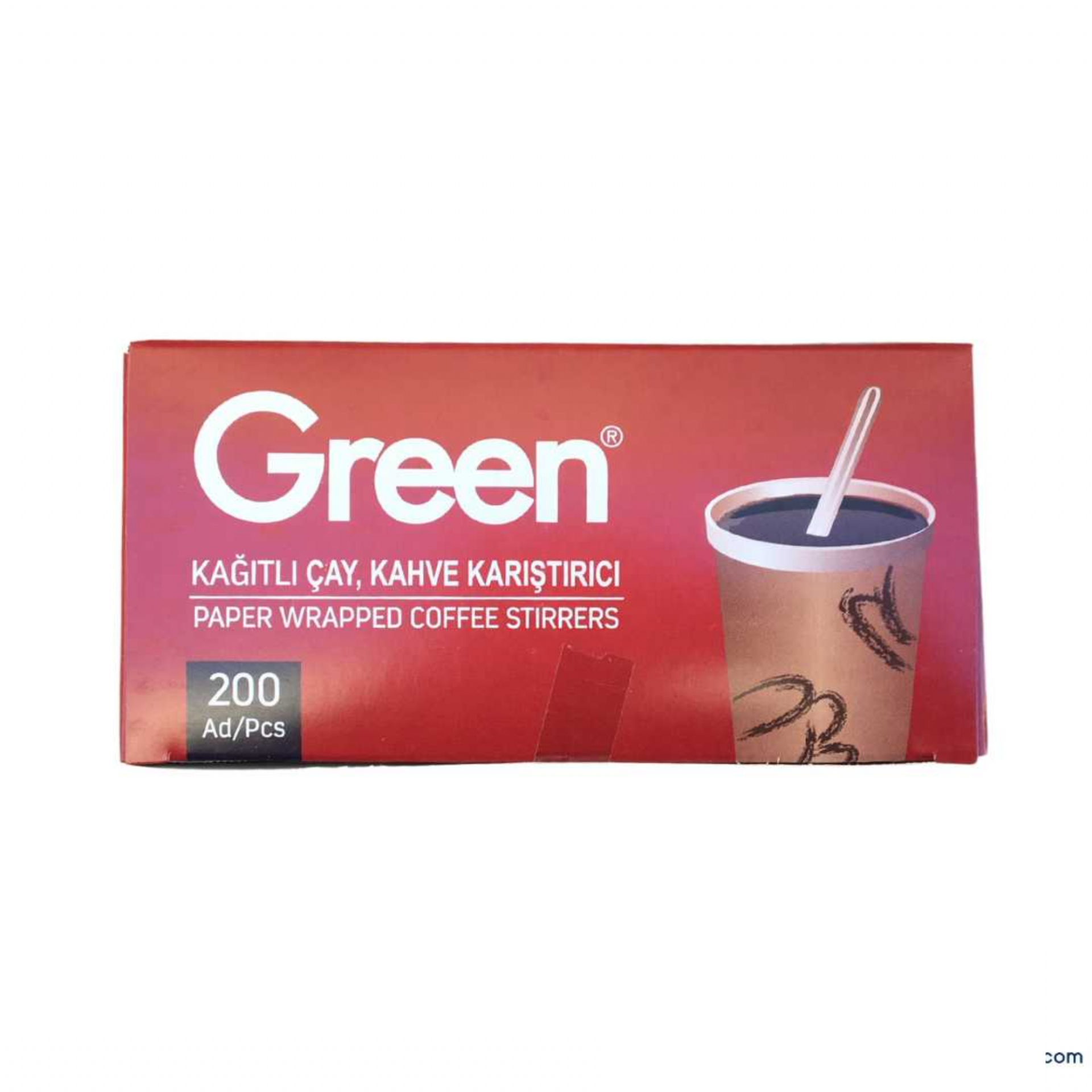 Green Kağıt Sargılı Tahta Karıştırıcı (14 cm)