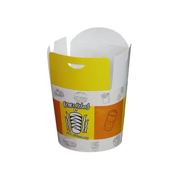 16 Oz Karton Noodle ve Döner Kutusu (DESENLİ)