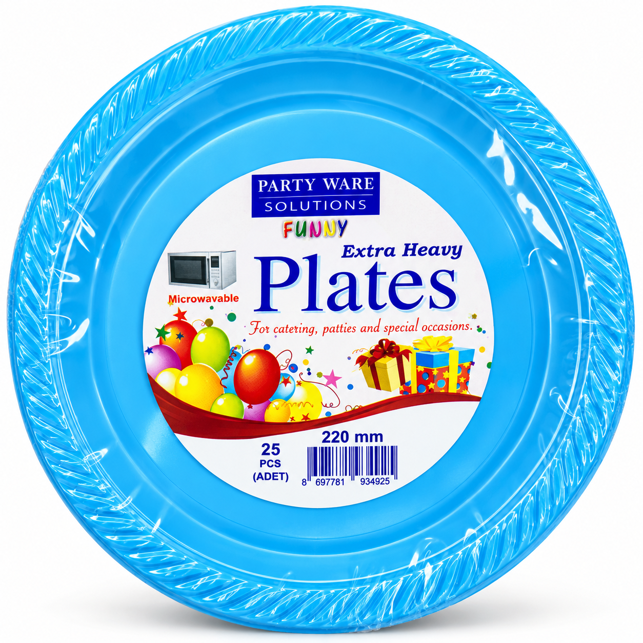 Mavi Plastik Parti Tabağı 22 cm – 25 Adet