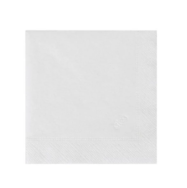 Beyaz Kare Peçete 24x24cm 100'lü 50 Paket