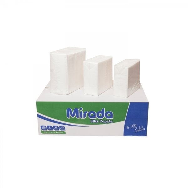 Garson Katlı Peçete 33x33 cm Çift Katlı 100'Lü 12 Paket