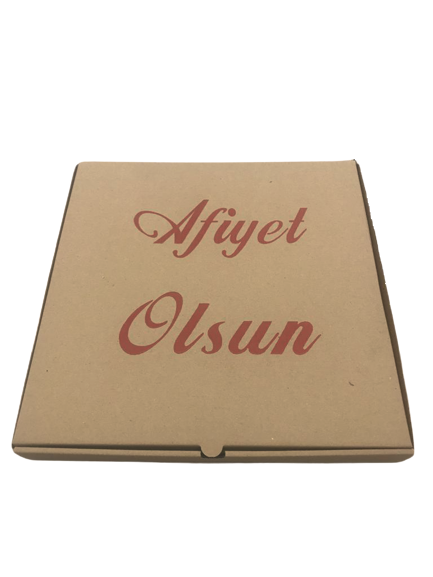 Pizza Kutu (Afiyet Olsun) 33x33x4 Cm 100 Adet