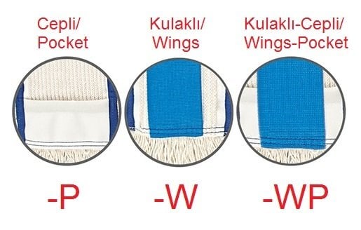 Nemli Mop Yedeği Zincir Dikiş 40 Cm