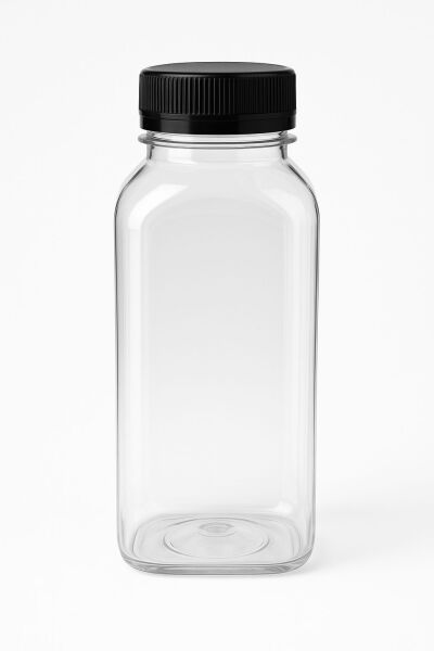 Plastik Kare Pet Şişe Kapaklı 250 cc 220 Adet