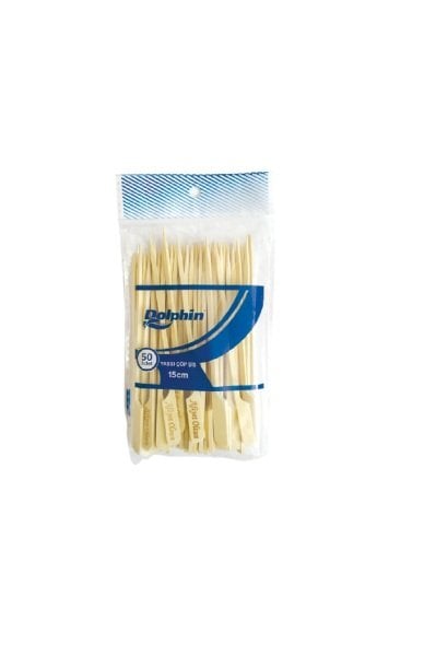 Dolphin Yassı Çöp Şiş 15cm 50'Li KOLİ 200 PAKET