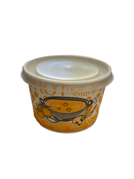 Metrosan 16 Oz Karton Çorba Kasesi Seti (DESENLİ)