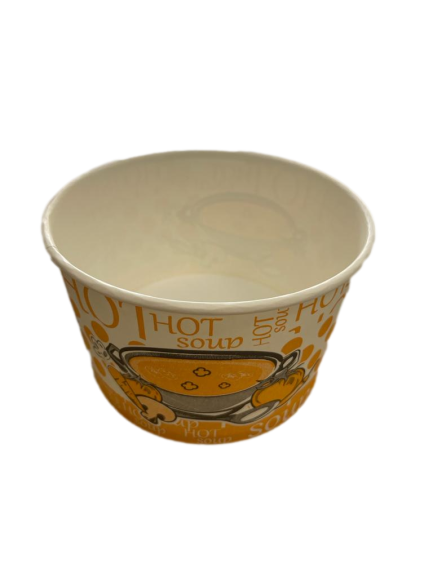Metrosan 16 Oz Karton Çorba Kasesi Seti (DESENLİ)