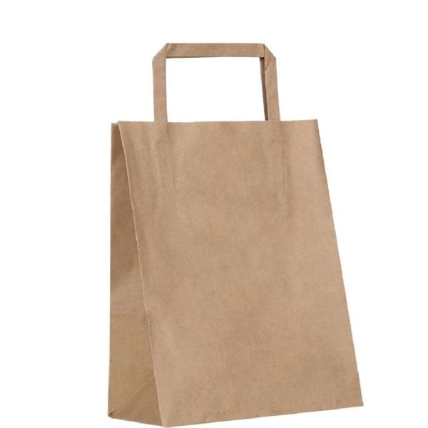 İçten Saplı Kraft Kağıt Çanta 27 x 29 x 16 cm Koli 400 Adet