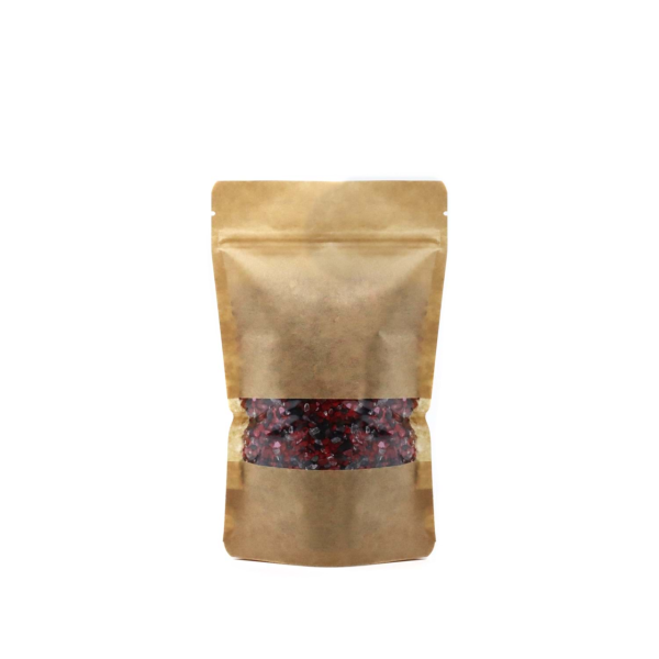Kraft Pencereli Kilitli Doypack 13x22 cm