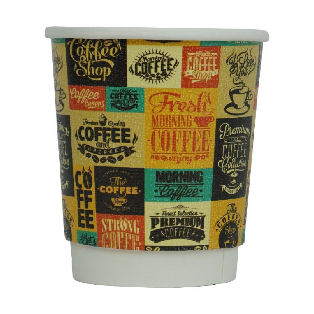 8 oz Desenli Double Wall Bardak