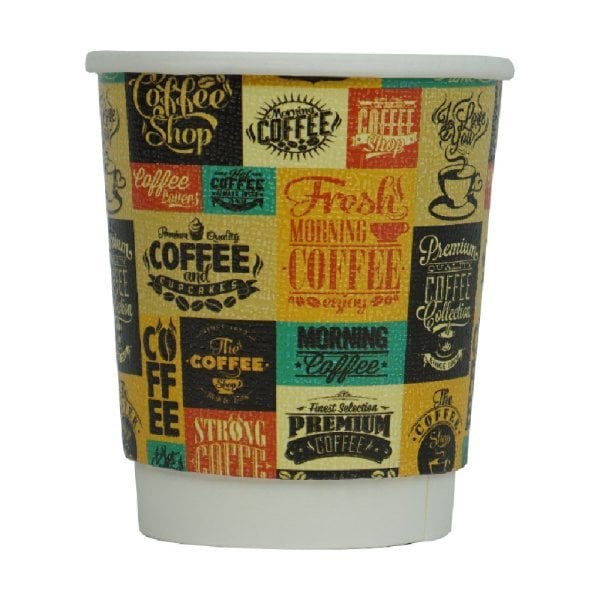 8 oz Desenli Double Wall Bardak