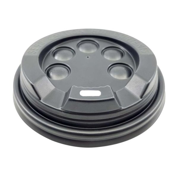 14-16 oz Plastik Sıcak içecek Kapağı Emzikli Siyah 1000 Adet