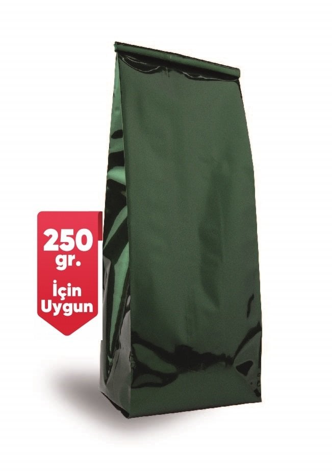 Yeşil Alüminyum Yan Körüklü Torba 10X25 Cm 1500 Adet