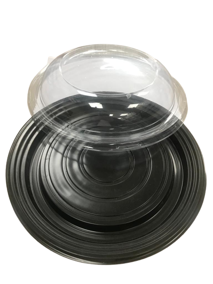 Kapaklı Siyah Waffle Kasesi