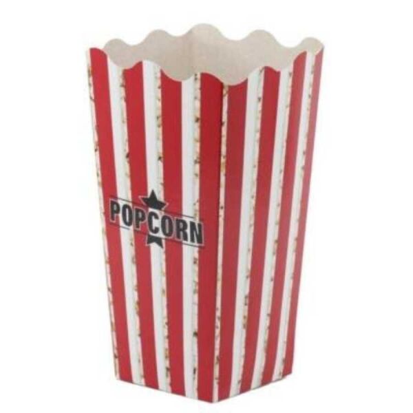 Popcorn Kutusu Kırmızı Beyaz Çizgili Küçük