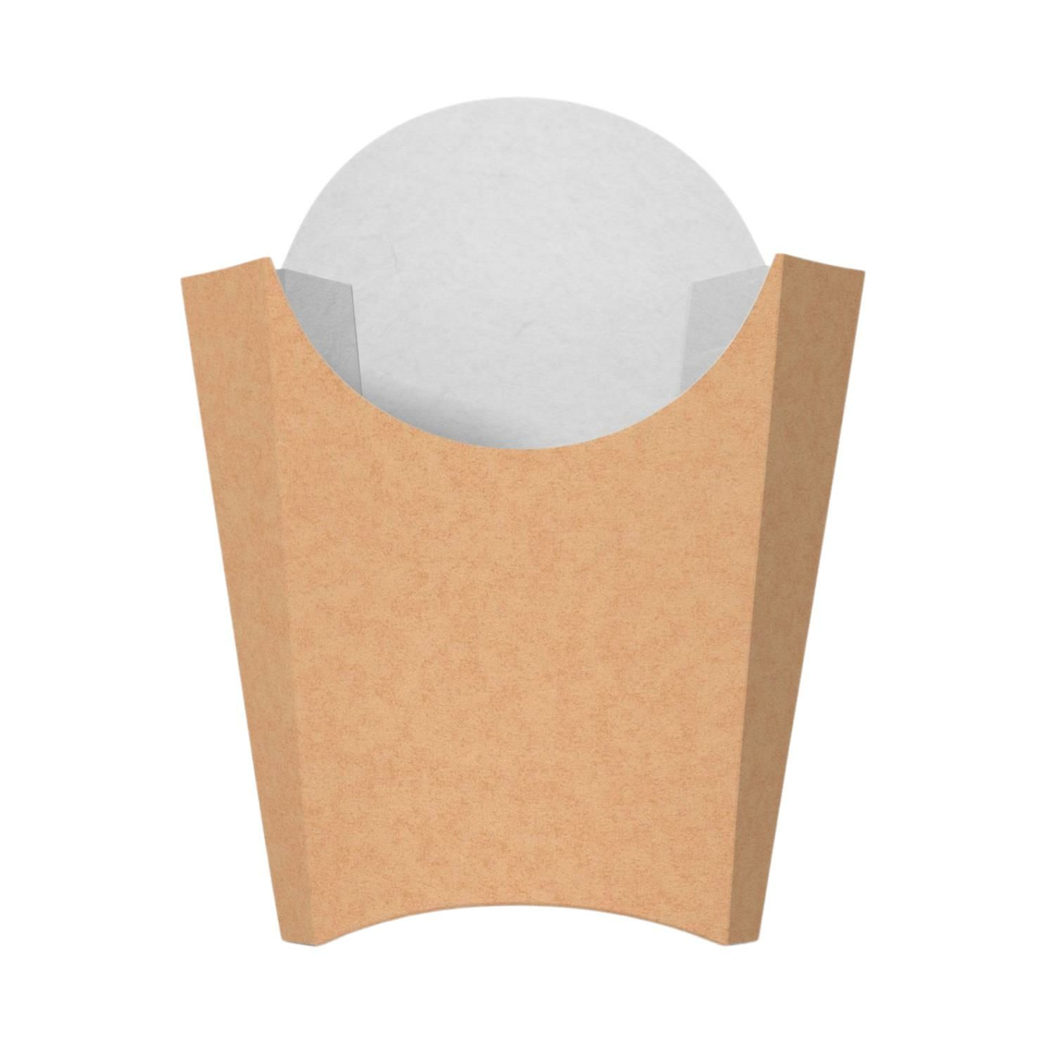 Natural Kraft Patates Cips Kutusu Büyük Boy