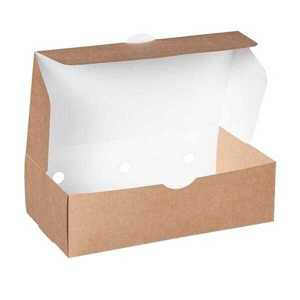 Fast Food Paket Servis Kutusu 26x15x7.5cm 100 Adet