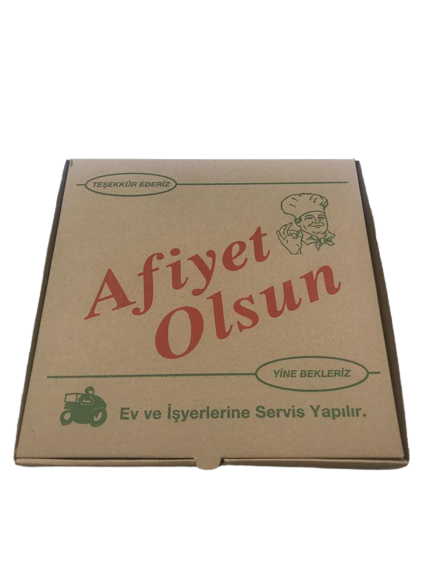 Pizza Kutu (Afiyet Olsun) 40x40x4 Cm 100 Adet