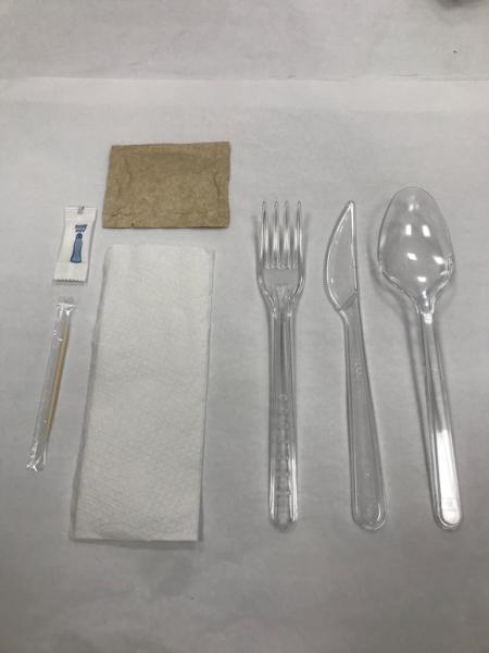 7'lı Lüks Şeffaf Çatal Bıçak Kaşık Yemek Seti 400 Adet