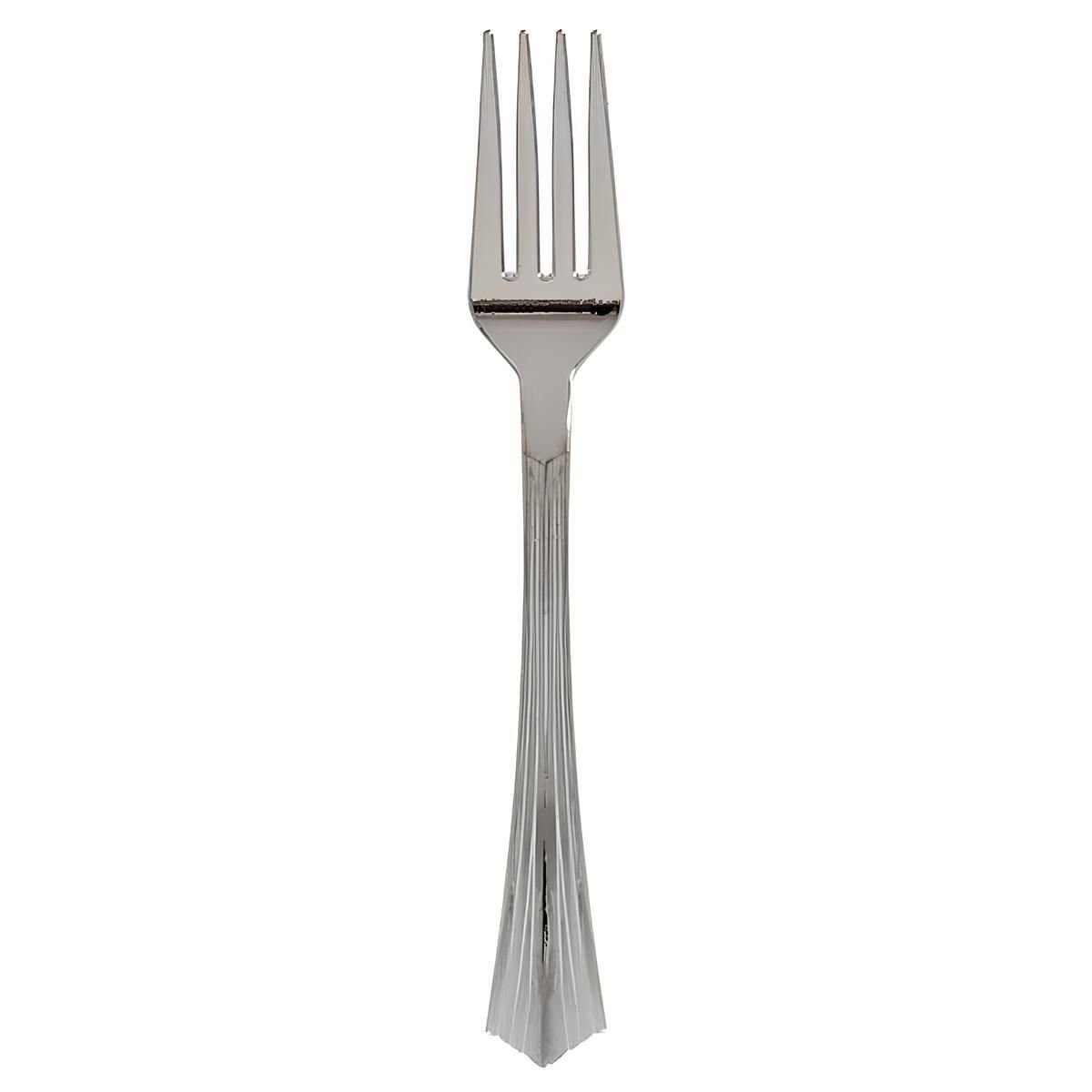 Metal Görünümlü Lüx Plastik Çatal