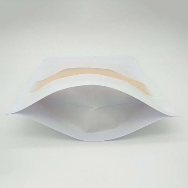 Beyaz Kraft Pencereli Kilitli Doypack 13x22 cm