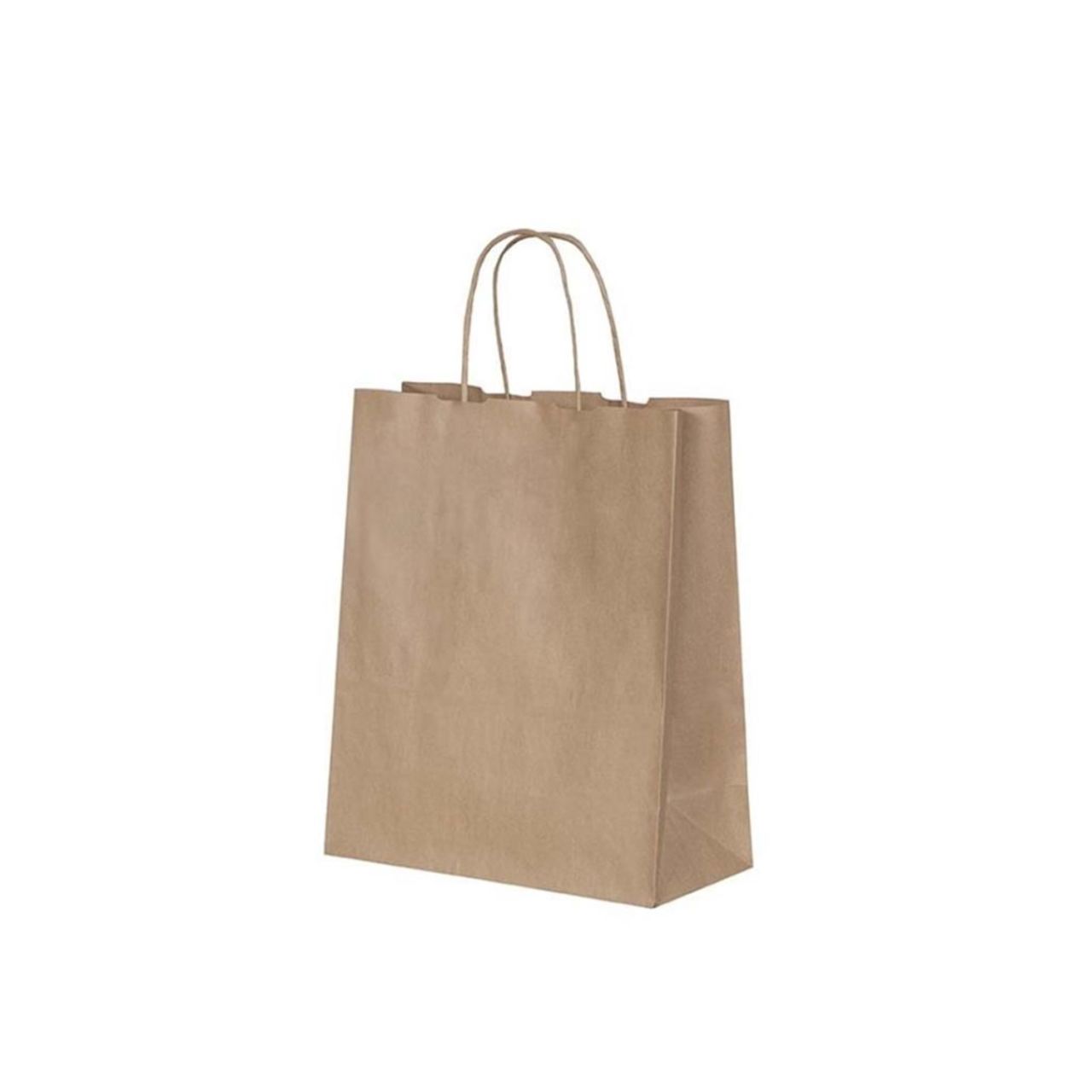 Burgu Saplı Kraft Kağıt Çanta 25 X 30 X 10 cm