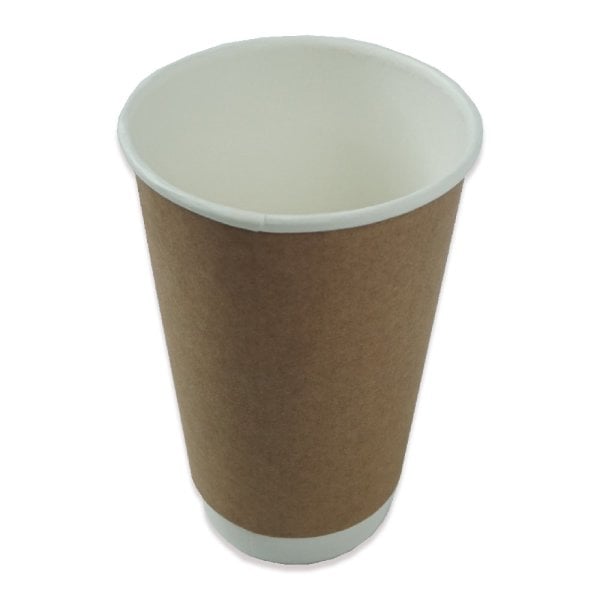 16oz Kraft Double Wall Karton Bardak 500 Adet