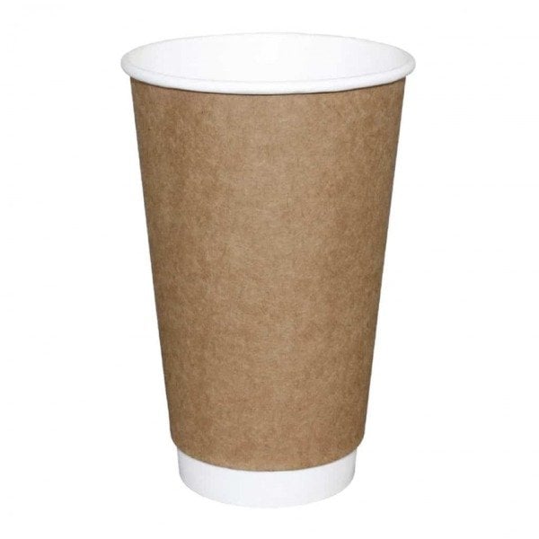 16oz Kraft Double Wall Karton Bardak 500 Adet
