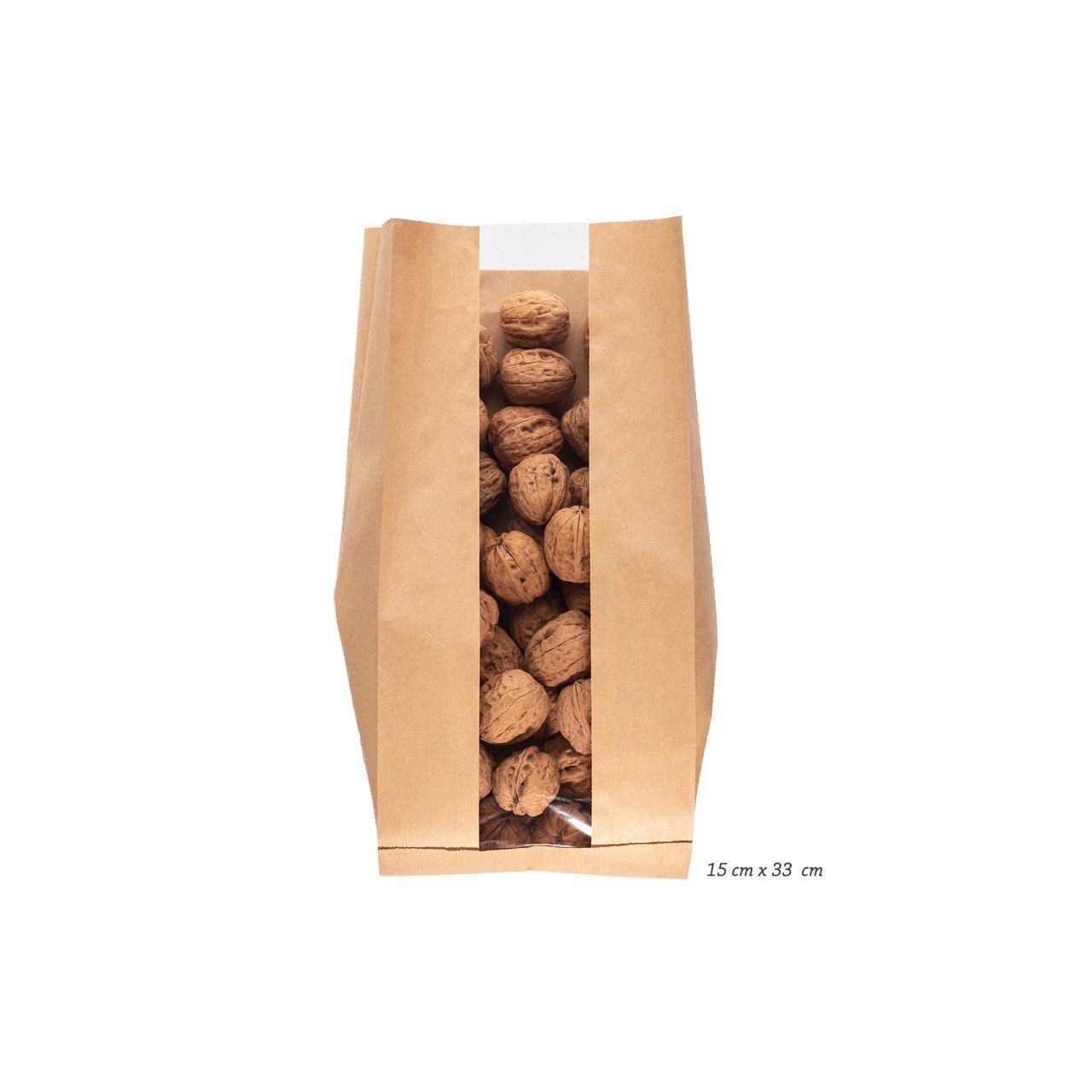 Pencereli Şamua Kraft Kese 15x33 cm 1440 Adet