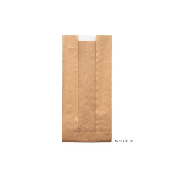 Pencereli Şamua Kraft Kese 15x33 cm 1440 Adet