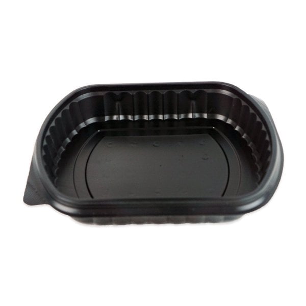 Bölmesiz Kapaklı Siyah Gıda Kabı (Sıcaklığa Dayanıklı)