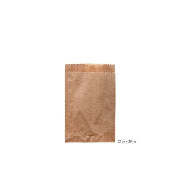 Çizgili Şamua Kraft Kese Kağıdı 12x20 cm 2500 Adet