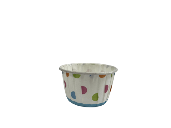 Muffin Cupcake Kapsülü Beyaz Puantiyeli 50 Adet