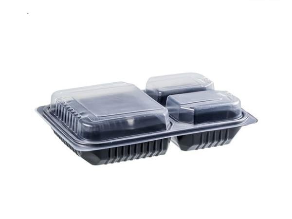 3 Bölmeli Kapaklı Büyük Gıda Kabı (Sıcaklığa Dayanıklı)