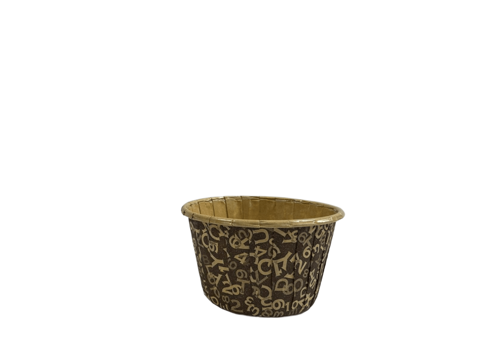 Muffin Cupcake Kapsülü Kahverengi Desenli 50 Adet