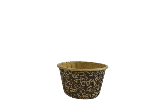 Muffin Cupcake Kapsülü Kahverengi Desenli 50 Adet