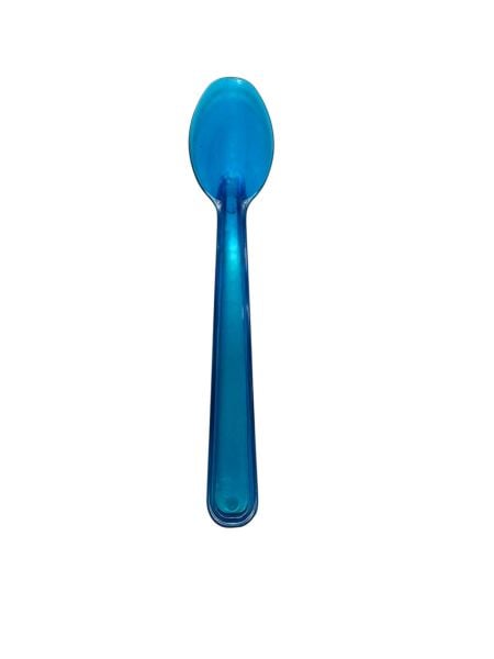 Plastik Dalgalı Lüx Dondurma Kaşığı Mavi Paket 50 Adet