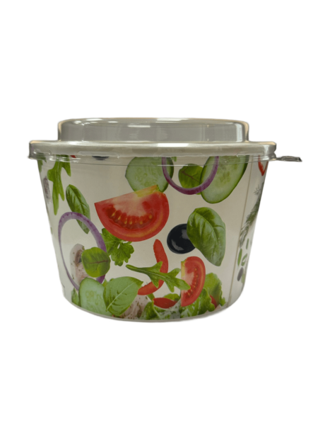Desenli Salata Kasesi 1250 cc Kapaklı 420 Adet