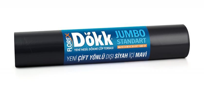 Florex Standart Jumbo Boy Dökk Çöp Poşeti 180 Adet