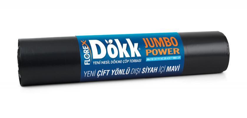 Florex Power Jumbo Boy Dökme Çöp Poşeti 140 Adet