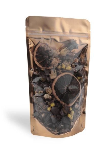 Şeffaf Gold Metalize Kilitli Doypack 20x30 CM