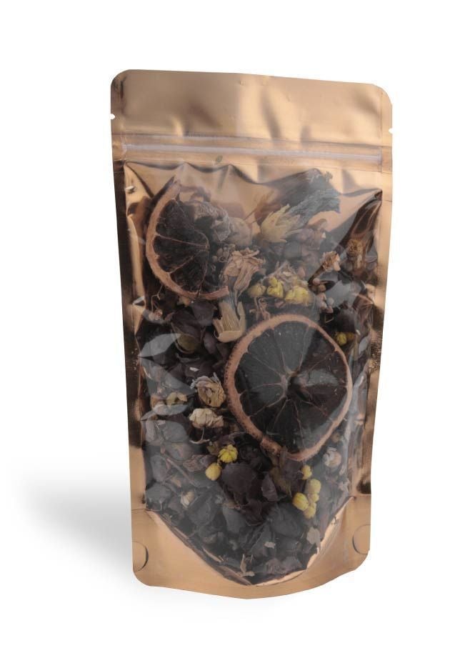 Şeffaf Gold Metalize Kilitli Doypack 8,5x14,5 CM