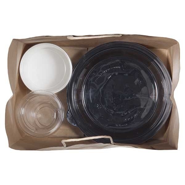 Burgu Saplı Kraft Kağıt Çanta 32 x 33 x 20 cm