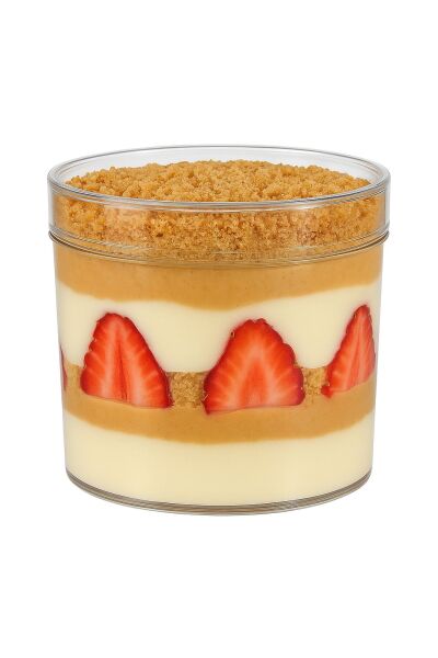 Sert Plastik Tatlı Kabı Kapaklı 270 cc 240 Adet