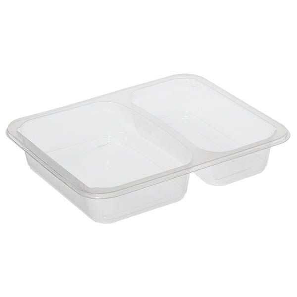 2 Bölmeli Film Yapıştırmalı Şeffaf Gıda Kabı