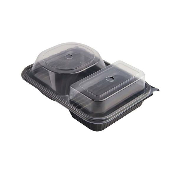 2 Bölmeli Kapaklı Hamburger Kabı 400 Adet