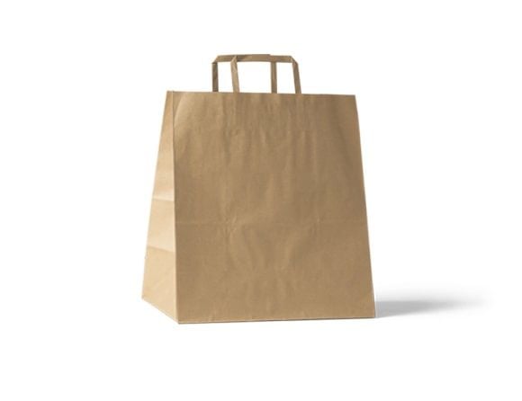 İçten Saplı Kraft Kağıt Çanta 32 x 33 x 20 cm