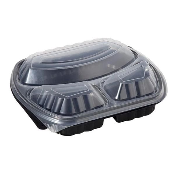 3 Bölmeli Sıcak Yemek Kabı Seti 200 Adet